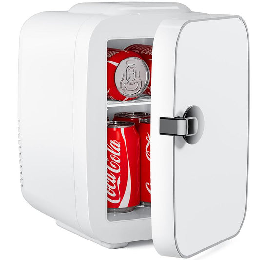 Mini Fridge, Portable Small Refrigerator 4L/6 Can Cooler & Warmer Compact Fridge for Skincare, Food and Drinks, Small Fridge for Bedroom, Dorm, Car